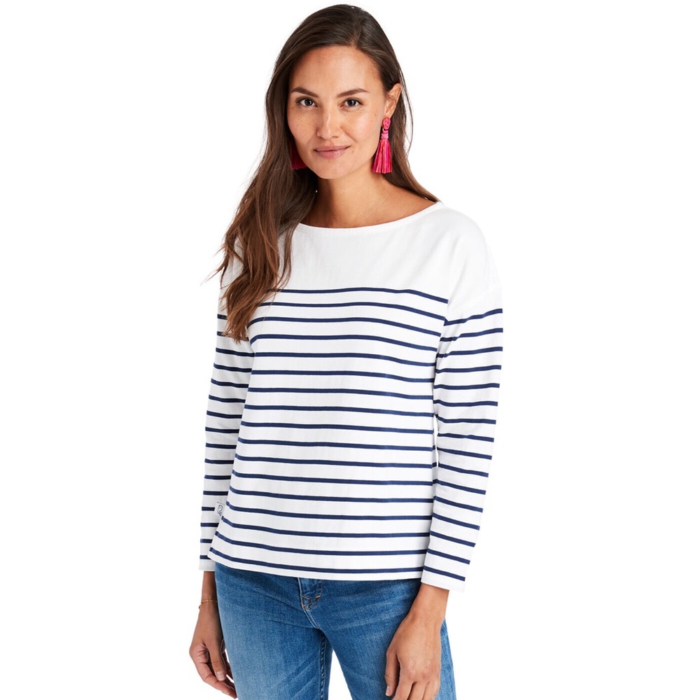 NWT Vineyard Vines Stripe Boatneck Top